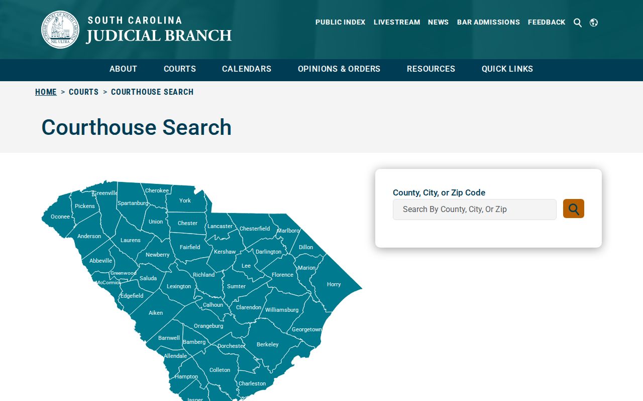 Marlboro County warrant records, courthouse locator result for 105 Main Street
