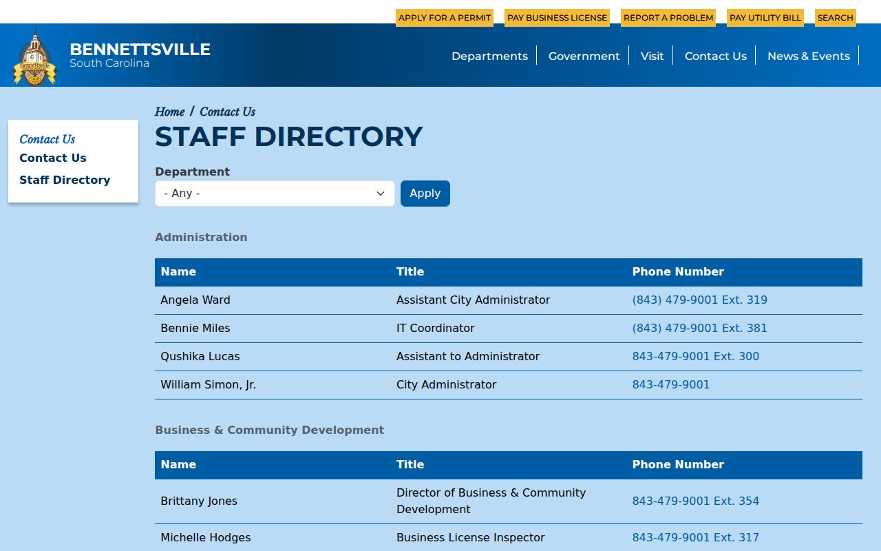 Marlboro County Bennettsville warrant records, police chief and municipal court clerk contacts