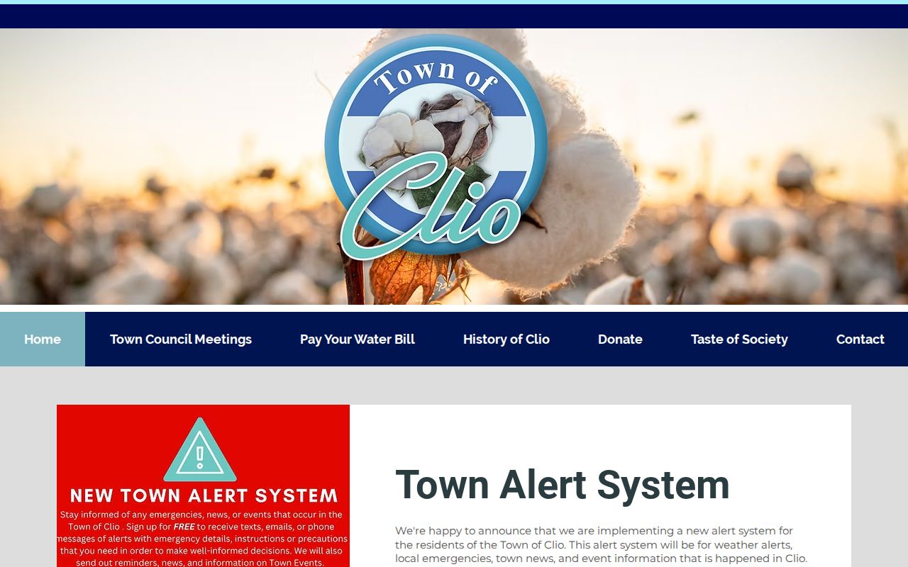 Marlboro County Clio warrant records, official town website navigation