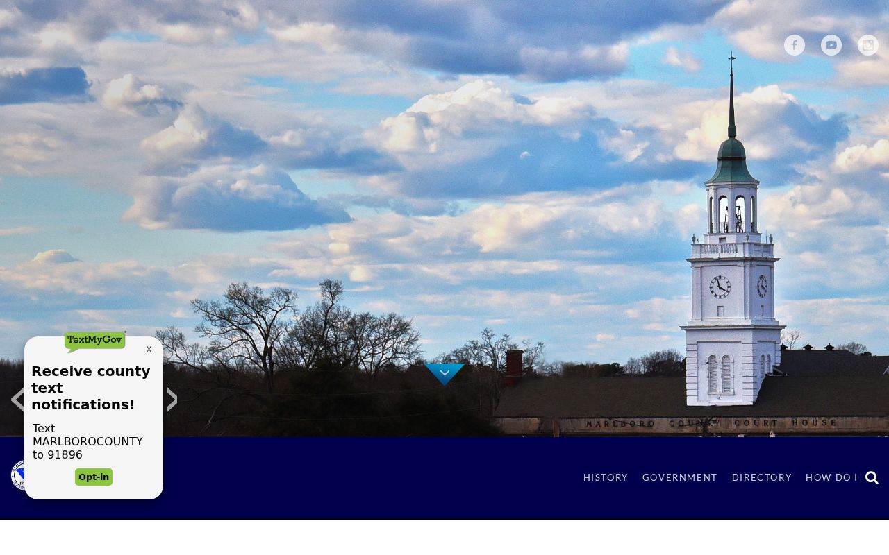 Marlboro County warrant records, county government service and agency navigation