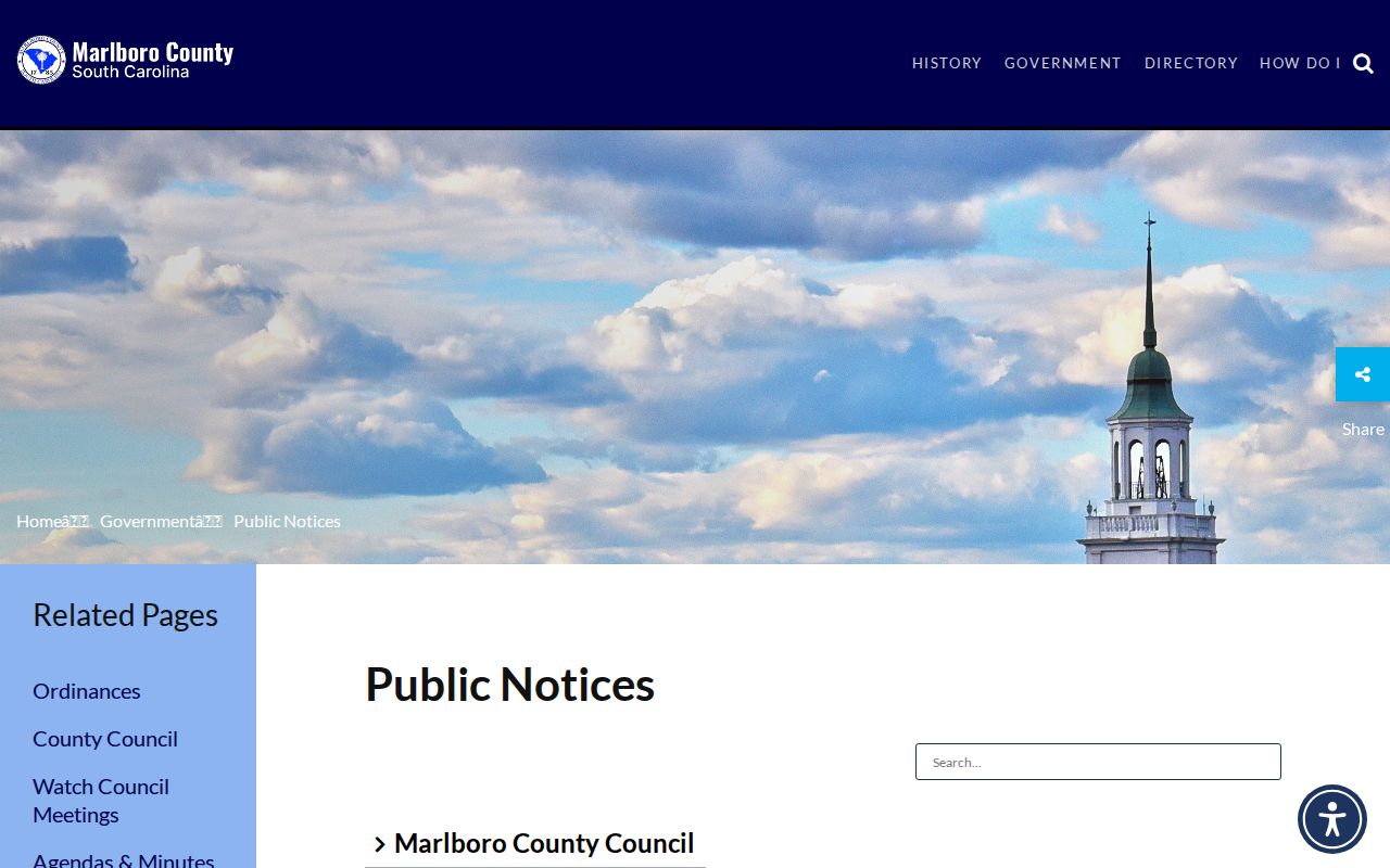 Marlboro County warrant records research, county public notices archive
